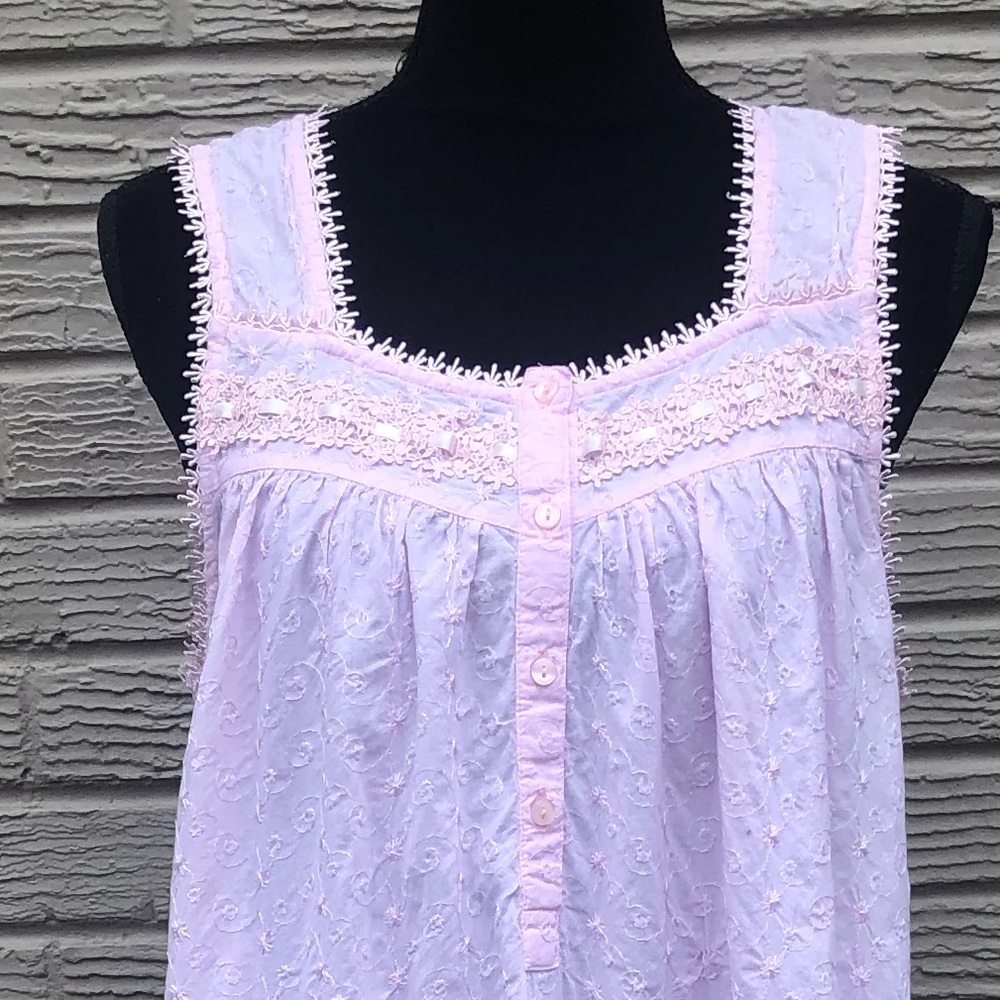 Adonna Pink Sleeveless Nightgown - Picture 3 of 6